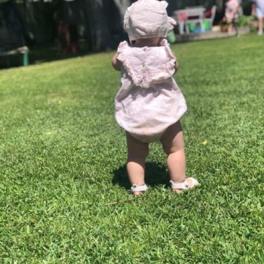 Romper with bonnet